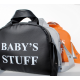GREY BABY 'S STUFF LEATHER BAG MOMMY & STROLLER
