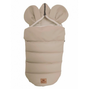 NATURAL BEIGE MOUSE LEATHER FOOTMUFF